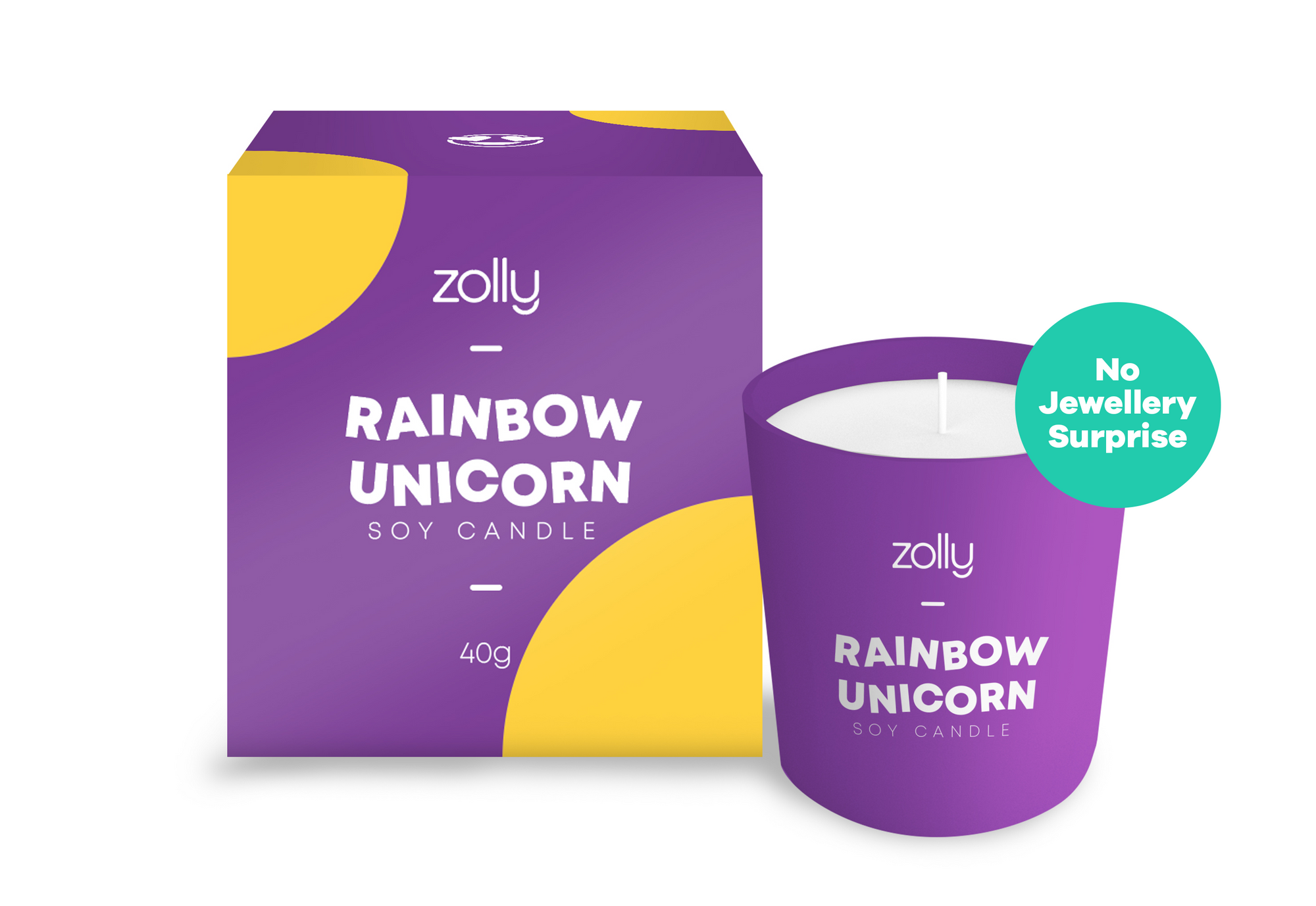 Rainbow Unicorn Mini Candle 40g