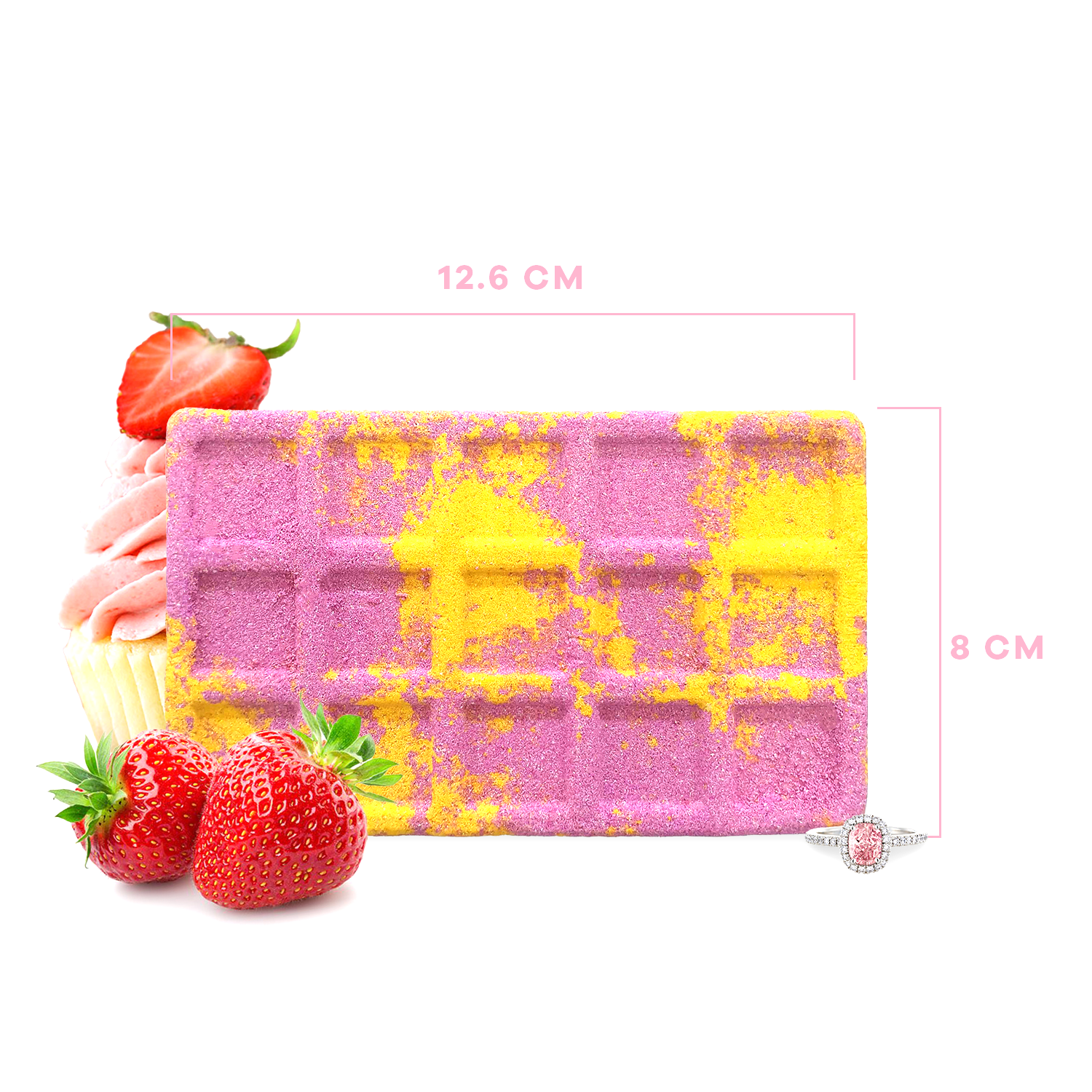 Strawberry Buttercream - Waffle (Bath Bomb)