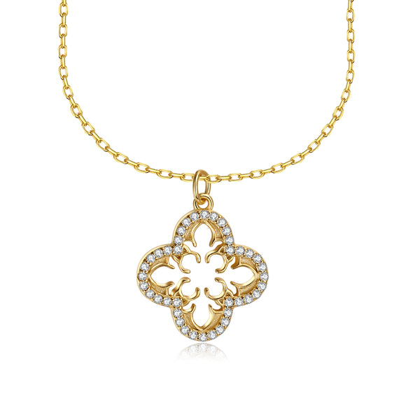 Buy Flower Solitaire Necklace- 18K Gold Vermeil online- Palmonas – PALMONAS